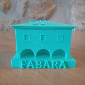 Ayuntamiento de Fabara impreso en 3D de frente
