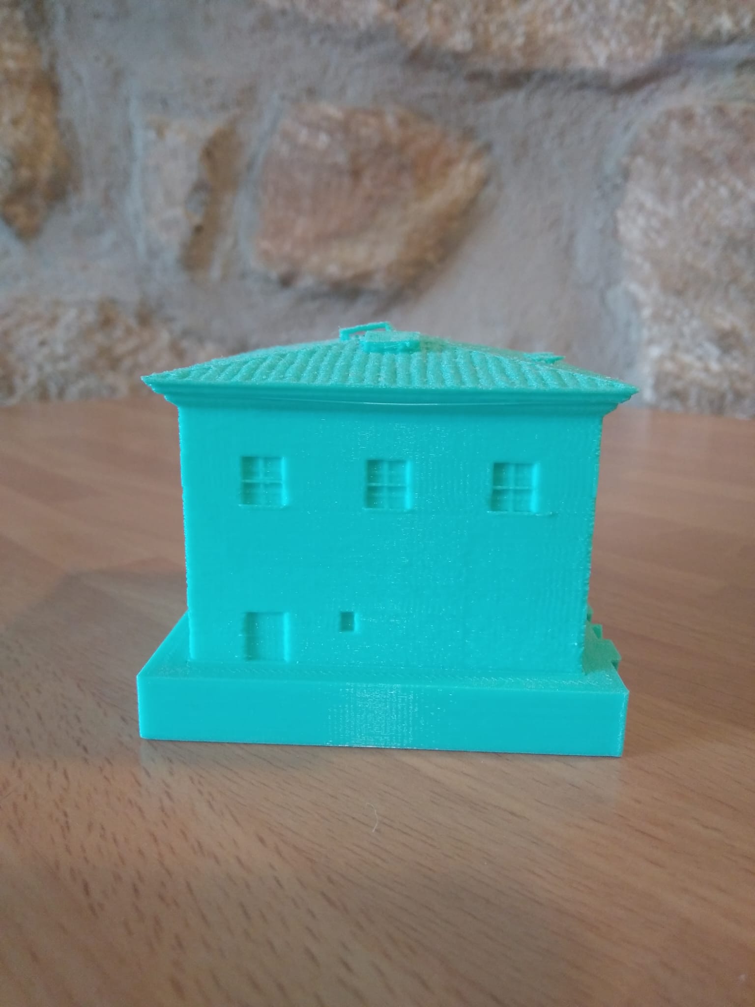 Ayuntamiento de Fabara impreso en 3D por detrás