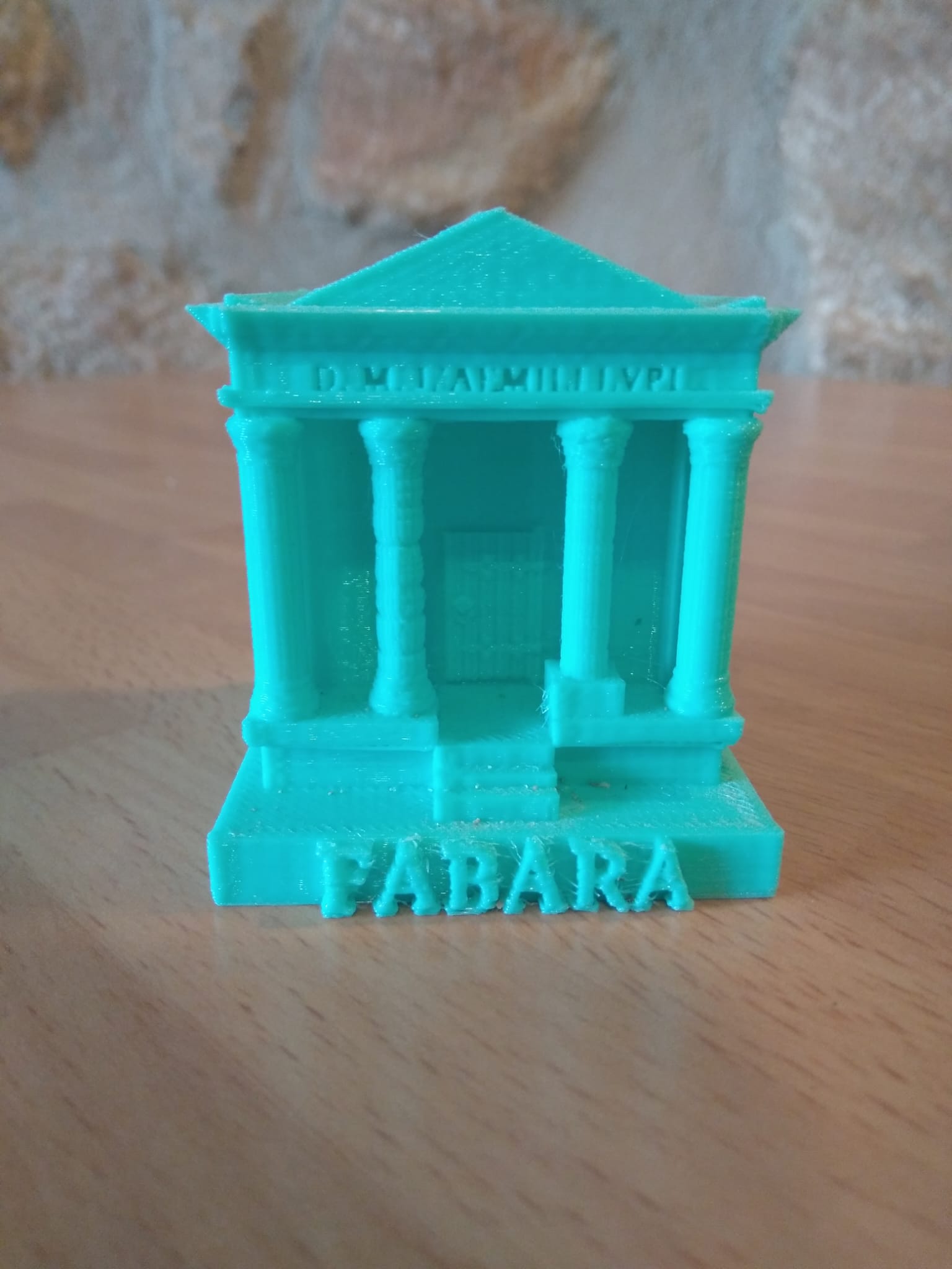 Mausoleo Romano de Fabara en 3D cian